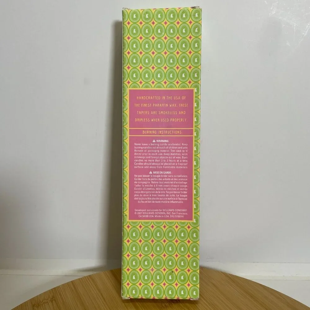 Williams Sonoma Easter Tiny Tapers Candle Pastel Colors Twelve 10 Inch USA Made